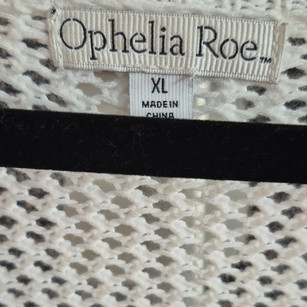 Elegant White Women's Cardigan - Picture 2 of 4